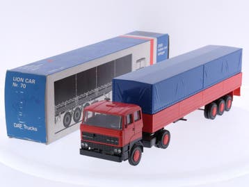 Schaal 1:50 DAF 2800 Lion Car Nr. 58-70 trekker met opleg..., Ophalen of Verzenden, Gebruikt