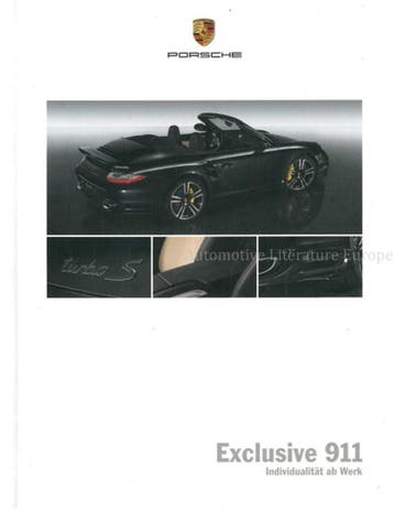 2012 PORSCHE 911 EXCLUSIVE HARDCOVER BROCHURE DUITS, Boeken, Nieuw, Porsche, Author
