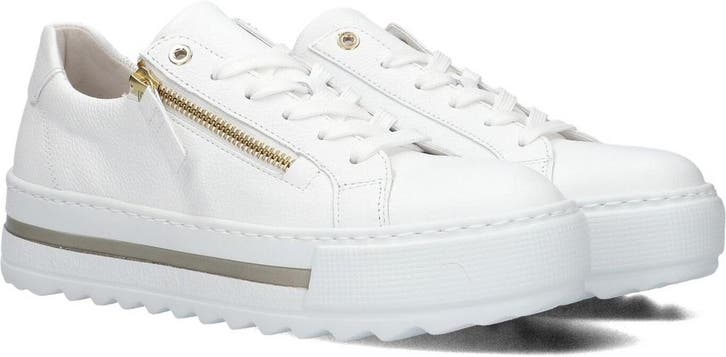 Gabor 498 - maat 40 - Sneakers - Leer - Dames - Wit, Kleding | Dames, Schoenen, Verzenden