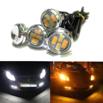 23MM LED - DUO COLOR - Eagle Eye - amber / wit - Waterproof, Ophalen of Verzenden
