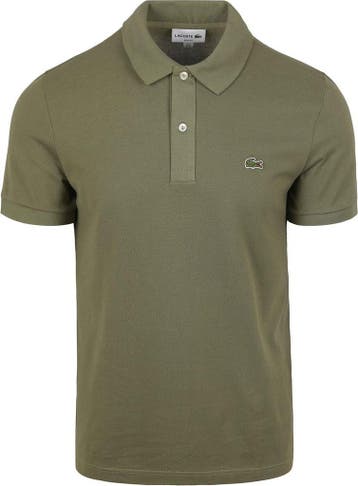 Lacoste Poloshirt Pique Olijfgroen maat M Heren, Kleding | Heren, Polo's, Lacoste, Nieuw, Groen, Verzenden