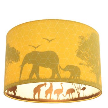 Gele dieren kinderkamer plafondlamp Safari, Binnenzijde, Kinderen en Baby's, Kinderkamer | Inrichting en Decoratie, Ophalen of Verzenden