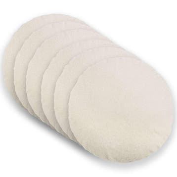 vidaXL Kussensloop 6 pcs HEERLEN Crèmekleurig Ø 50 cm Bouclé, Verzenden, Nieuw