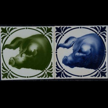 Jugendstil Tegel (2) - Dusseldorfer Tonwarenfabrik AG - Art