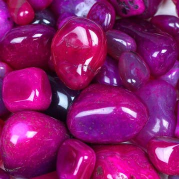 No Reserve - Levend roze agaat - getrommelde stenen - XL