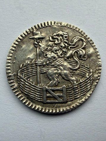 Nederland, Holland zilveren duit 1744 (Zonder minimumprijs)
