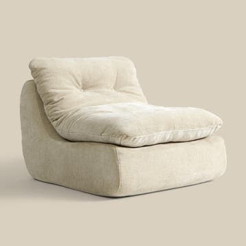 *WOONWINKEL* Creme Lounge Fauteuil Retro, Huis en Inrichting, Fauteuils, Verzenden, Nieuw, Stof