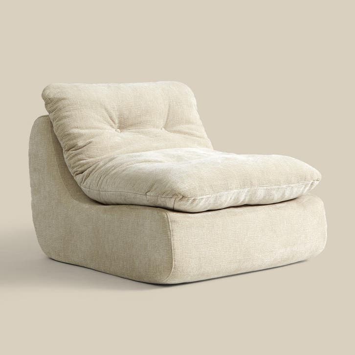 *WOONWINKEL* Creme Lounge Fauteuil Retro, Huis en Inrichting, Fauteuils, Nieuw, Stof, Verzenden