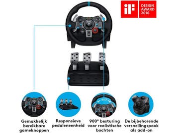 Logitech G29 - Racestuur - Force Feedback - Aluminium Zwart, Verzenden, Nieuw