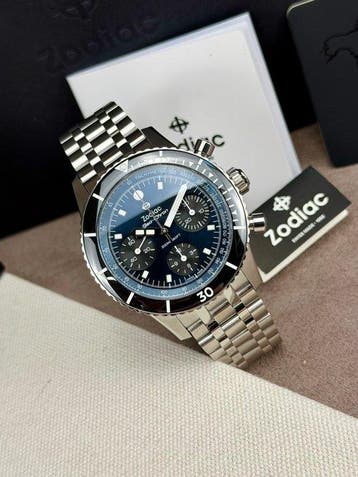 Zodiac - Sea-Chron Automatic Chronograph Blue - ZO3605 -, Nieuw