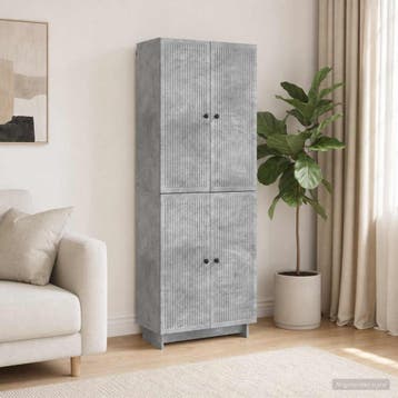 vidaXL Kastenset 2 pcs Betongrijs 66 x 34,5 x 90 cm Bewerkt, Verzenden, Nieuw