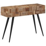 vidaXL Wandtafel 110x34x80 cm massief gerecycled teakhout, Huis en Inrichting, Tafels | Bijzettafels, Verzenden, Nieuw