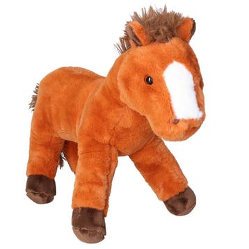 Winston paard knuffel - pluche - lichtbruin - 30 cm, Verzenden, Nieuw