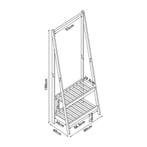 [en.casa] Bamboe kledingrek Öckerö 150x60x40 cm, Huis en Inrichting, Kasten | Kledingkasten, Verzenden, Nieuw