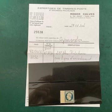 Frankrijk 1852 - 25 cent presidence met filet dencadrement, Gestempeld