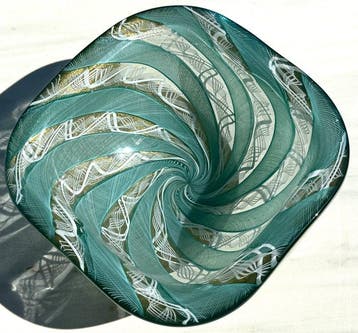 Murano - Zanfrico Technik mit Goldflitter - Schotel -