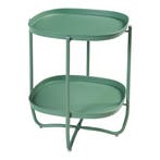 Tuintafel Sandefjord bijzettafel metaal 57,5x46x46cm groen [, Verzenden, Nieuw