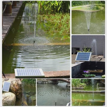 Solar Tuinpomp Kit 12W - Fontein Pomp met 9 Sproeiers & 1M P, Verzenden, Nieuw