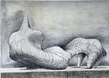 Henry Moore (1831-1895) - RECLINING FIGURE - LEFT, Antiek en Kunst