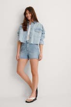 NA-KD Raw Hem Denim - Maat EU 36 - Vrouwen Jeans - Light, Verzenden, Nieuw
