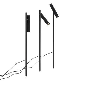 Set van 3 prikspots zwart incl. LED IP44 - Garly Ribble, Tuin en Terras, Verzenden, Nieuw, Aluminium