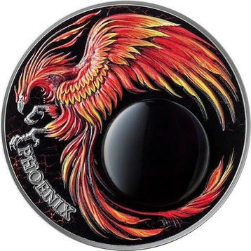 Ghana. 10 Cedis 2023 Phoenix - Chronicles of Fire 2 oz