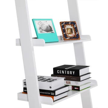 Ladderrek Wit met 5 Planken 180cm (Meubelen, Interieur), Verzenden