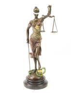 Figuur - A BRONZE SCULPTURE OF LADY JUSTICE 40Cm - Brons,, Antiek en Kunst