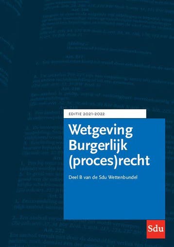 Sdu Wettenbundel Burgerlijk procesrecht 2021 2 9789012407229, Zo goed als nieuw