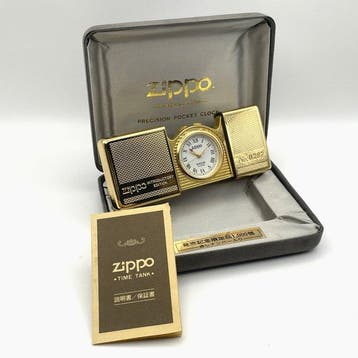 Bureauklok - Ontwerp Messing - 1990-2000 - ZIPPO TIME TANK, Nieuw