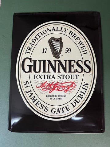 Guinness - Reclamebord biermerk Guinness - Reclamebord -