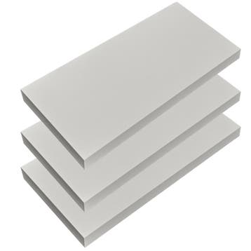 Wandplank Zwevend 3 Stuks Wit MDF 50x23x3,8cm (Voor in Huis), Verzenden, Nieuw