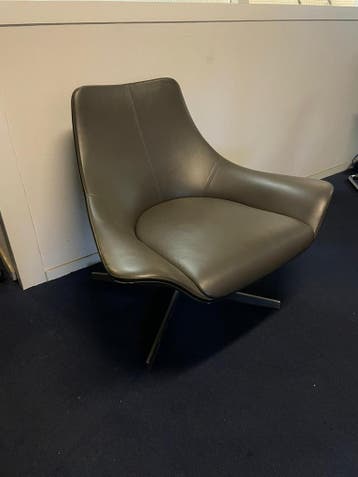 Design Fauteuil Matteo Grassi 2 Leather - 5 Jaar Garantie, Verzenden, Zo goed als nieuw