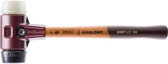Halder Simplex Zachte Gezicht Hamer Vervangbare Rubber/Nylon, Doe-het-zelf en Verbouw, Gereedschap | Handgereedschap, Nieuw, Verzenden