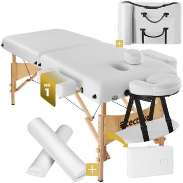 Massagetafel-set met 2 zones, 7,5cm matras en houten frame, Verzenden, Nieuw