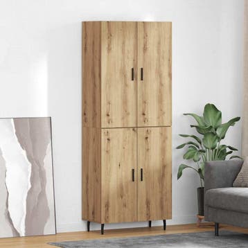 vidaXL buffetkast 2 st Artisan Eiken 69,5 x 34 x 180 cm, Minder dan 50 cm, Verzenden, Nieuw, Minder dan 100 cm