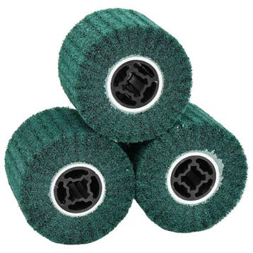 vidaXL Schuurrollen 3 st Groen 12 x 12 x 10 cm Synthetische, Doe-het-zelf en Verbouw, Gereedschap | Handgereedschap, Verzenden