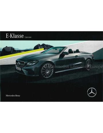 2017 MERCEDES BENZ E-KLASSE CABRIOLET BROCHURE DUITS, Nieuw, Author