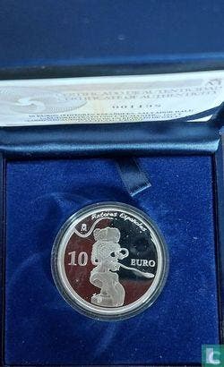 Spanje 10 euro 2009 (PROOF) Salvador Dalí - portrait of..., Verzenden, Goud, Spanje, 10 euro