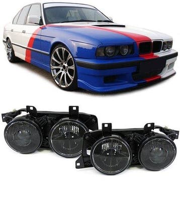 Smoke koplampen passend voor BMW 5 serie E34 en 7 serie E32, Verzenden, Nieuw