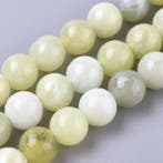 10 x Edelsteen kraal natuurlijke Sinkiang Jade 6 mm gat: 1mm, Ophalen of Verzenden, Nieuw, Kraal