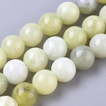 10 x Edelsteen kraal natuurlijke Sinkiang Jade 6 mm gat: 1mm, Ophalen of Verzenden, Nieuw, Kraal