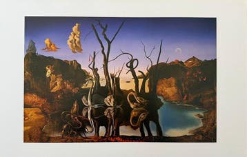 Salvador Dali (1904-1989) - Cygnes réfléchissant des