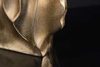 Handgemaakte vaas LIQUID 30cm goud metaal gehamerd design -, Huis en Inrichting, Woonaccessoires | Vazen, Ophalen of Verzenden