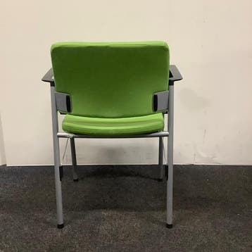 Complete set 2x Ahrend 312 vergaderstoelen, groen - grijs, Ophalen of Verzenden, Gebruikt, Stof