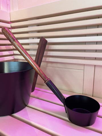 Aluminium Opgiet lepel Zwart- Hout Look Accenten, Verzenden, Nieuw