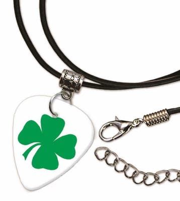 Klavertje 4 plectrum ketting, sleutelhanger of oorbellen, Ophalen of Verzenden, Nieuw