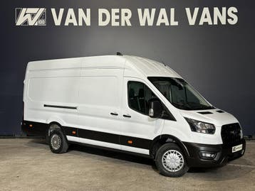 Ford Transit 2.0 TDCI 131pk L4H3 Jumbo Euro6 Airco | Camera, Stof, Gebruikt, Wit, Dealer onderhouden