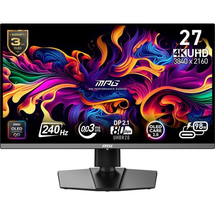 MSI MPG 272URX QD-OLED 27 4K UHD, Computers en Software, Monitoren, Verzenden