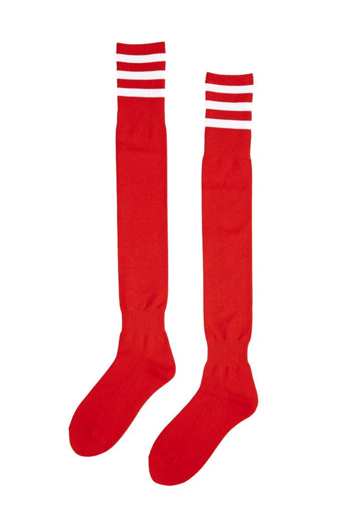 KIMU® Sokken Rood Witte Strepen 36-41 Dames Heren Unisex Rod, Kleding | Dames, Carnavalskleding en Feestkleding, Nieuw, Carnaval